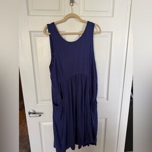 Anthropologie blue midi dress